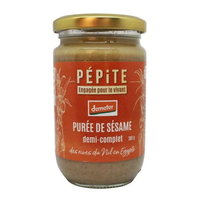 Pépite -- EOL Purée de sésame demi-complet bio (origine Egypte) - 300 g