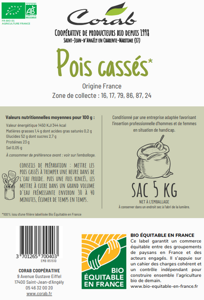 Pois cassés bio - 2